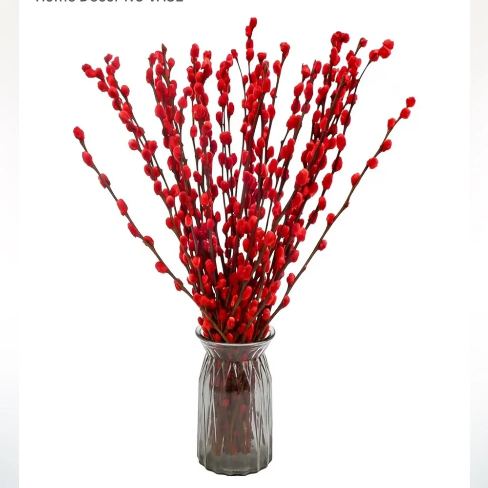 Red Willow Stems 100% Real Floral Plant Home Holiday Decor 16” Length (60pc)